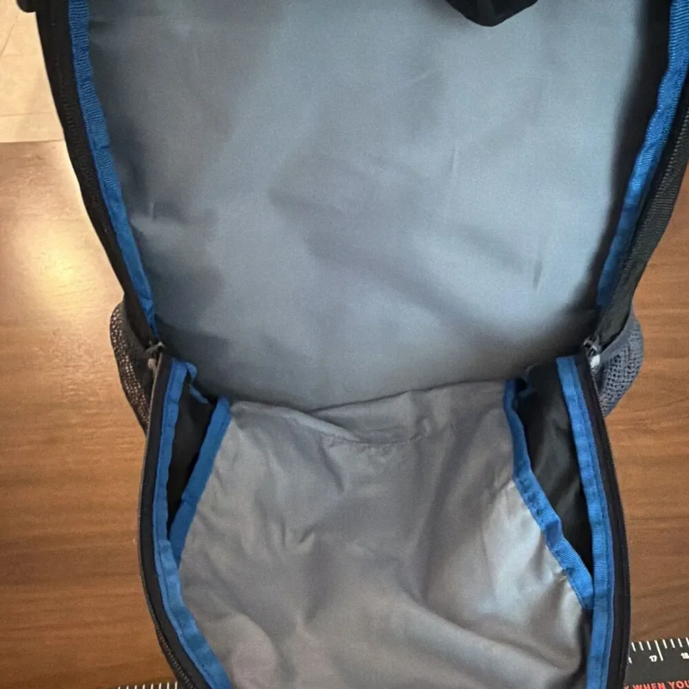 adidas Climaproof Backpack w/ Laptop Sleeve & Mesh Pockets, Black/Blue Good C